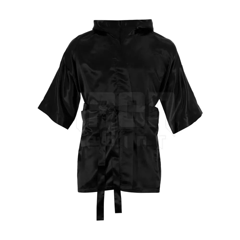 Professional High Quality Custom Made Color Satin Boxing Gown with Hood Breathable & Eco-Friendly Martial Arts Wear