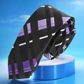Exve Exclusive Purple and Black Lilac Plaid Square Transition Slim Fashion Tie From Turkey