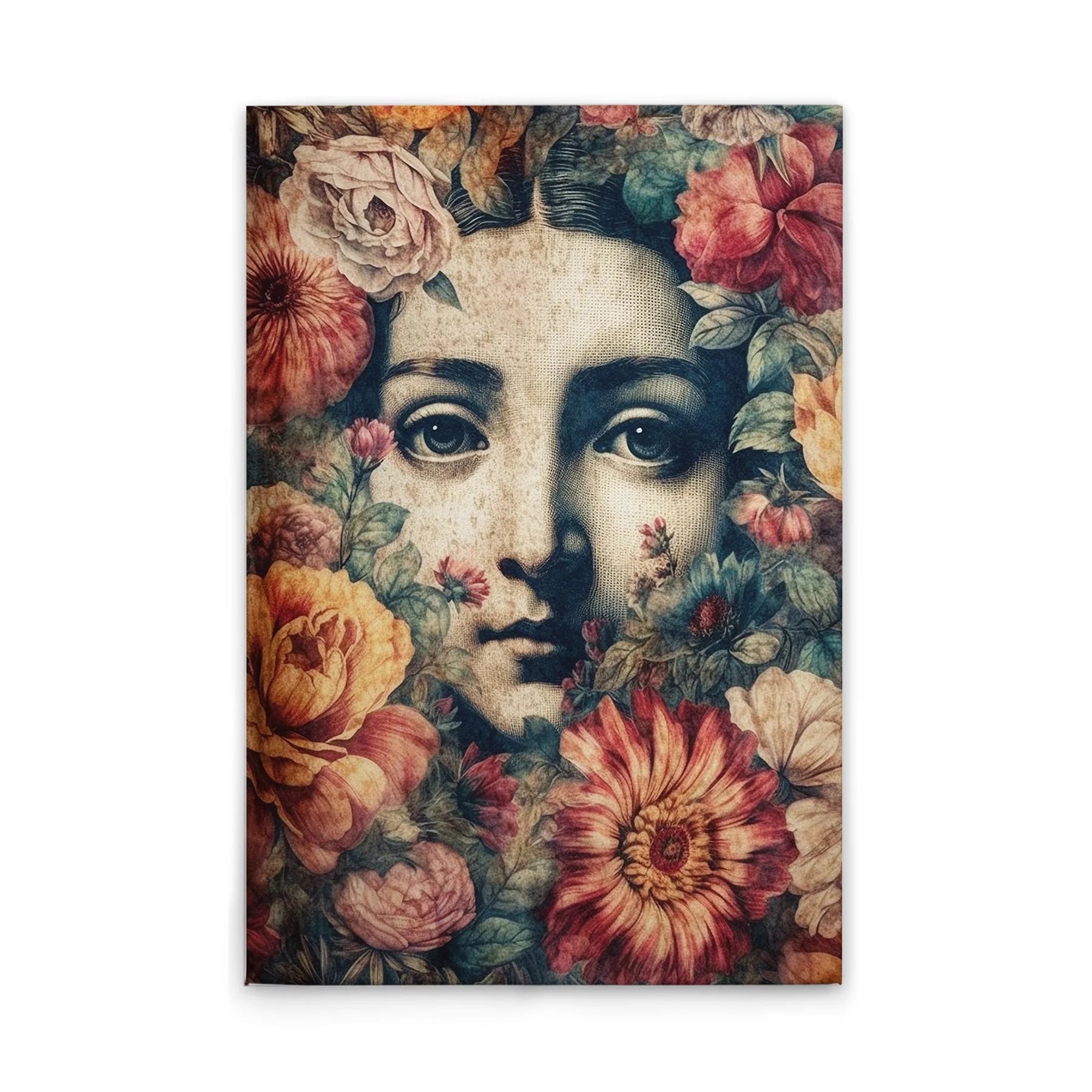 Made In Germany - Home Decor Canvas Picture Mona Lisa - Wall Mural In Colourful And Blue - Canvas Picture On Stretcher Frame