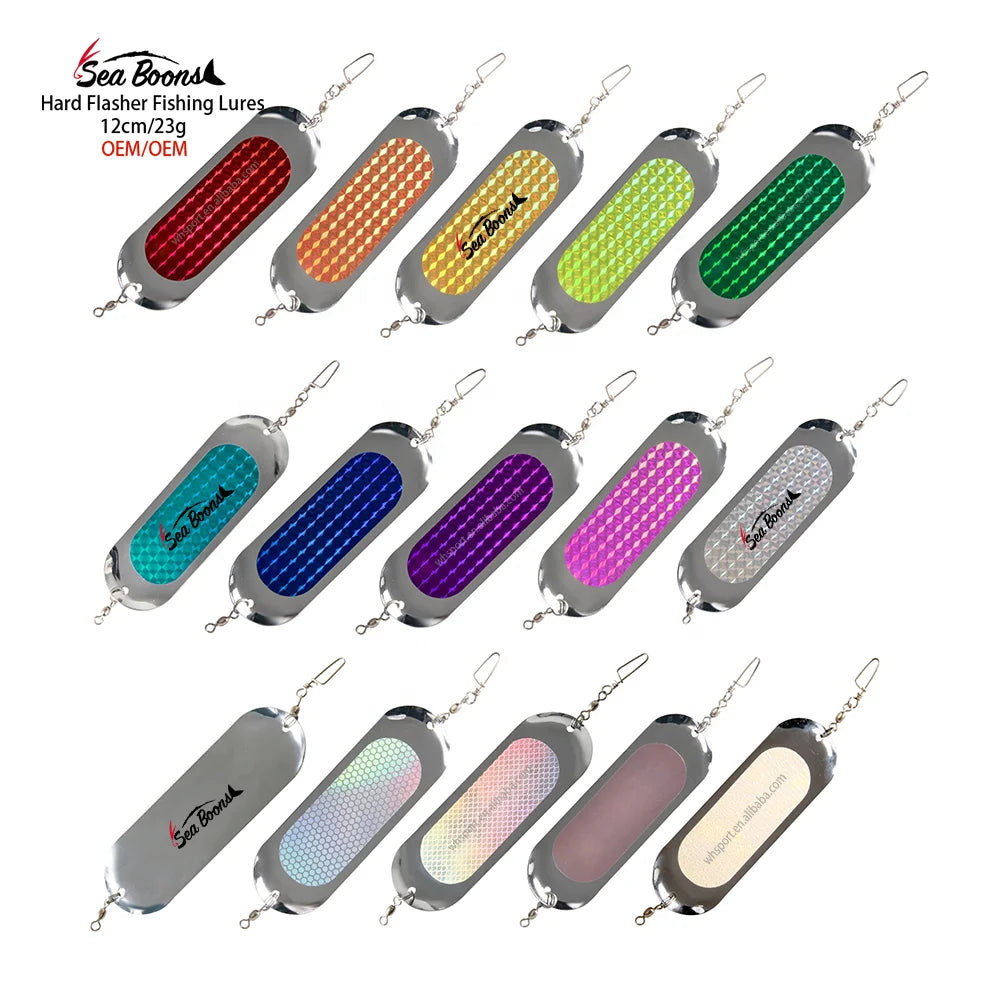 Uv Glow 4.5in 28g Dodgers Flashers Trolling Fishing Diving Flash Board Fishing Salmon Trolling Spoons