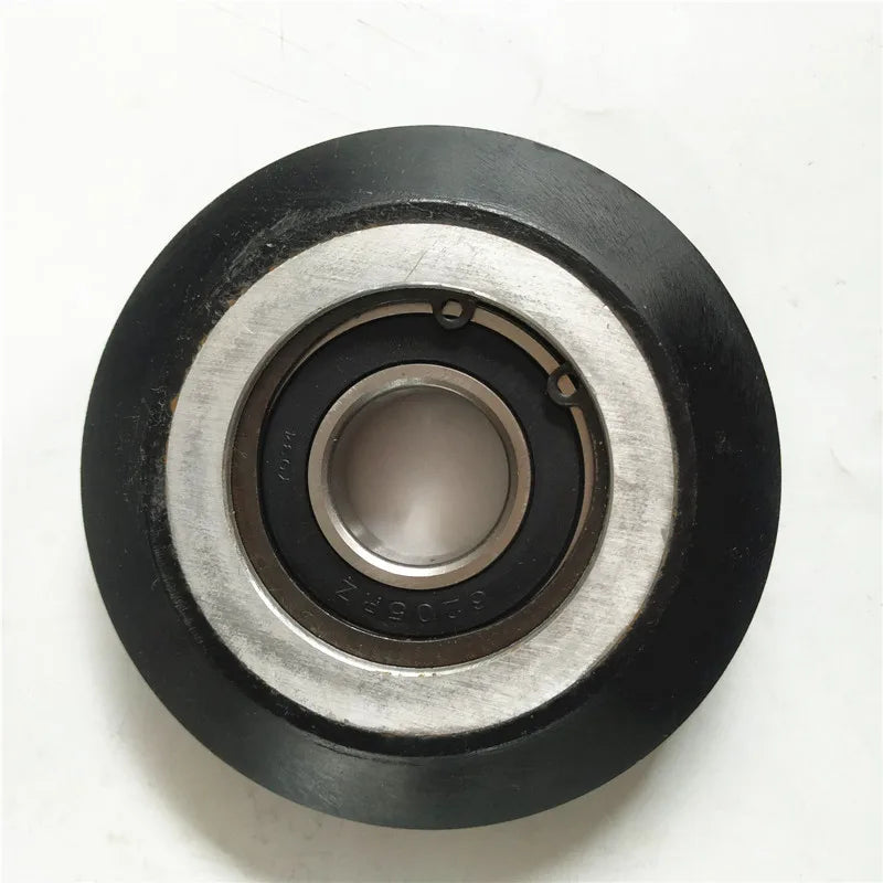 100x25x6205 Bimore Elevator High Speed Guide Shoe Roller OD100mm W25mm Bearing 6205 Lift Wheel