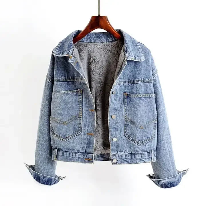 Hot Sale Ladies Denim Jackets Wholesale Custom Designs Women Casual Stretch Fit Classic Denim Jean Jacket for Everyday Style