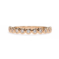 14k Rose Gold Platinum Lab Grown Diamond Half Eternity CVD Brilliant Cut IGI Certified Classic Women's Wedding Band Ring