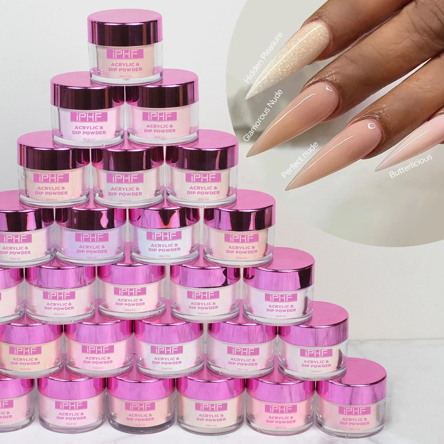 No Marbling Cover Nude Acrylic Powder Clear Professional Acrylic Powder for Nail Carving