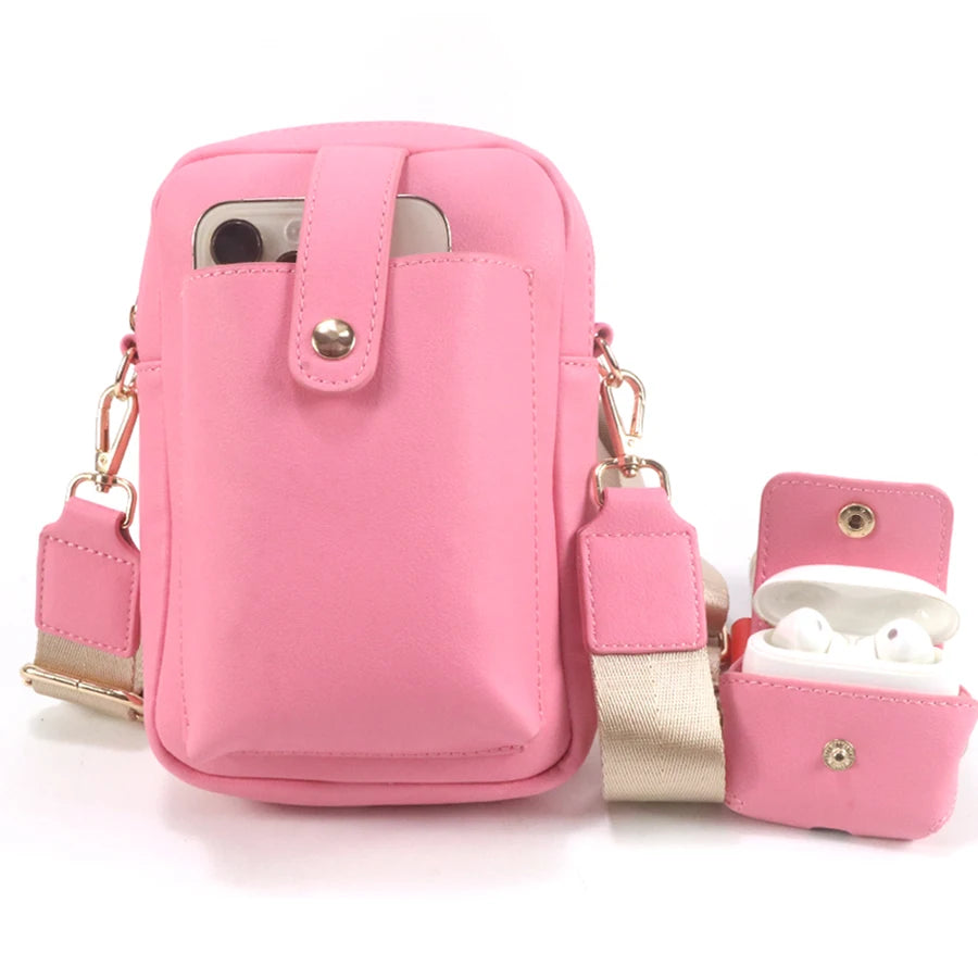 Mini PU Leather Crossbody Phone Bag Small Size Shoulder Bag for Daily Use Fast Delivery From Overseas Warehouse