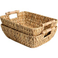 Storage Use Seagrass Basket Water Hyacinth Water Hyacinth Wicker Handmade Traditional Storage Bask for Book Newspaper Magazine