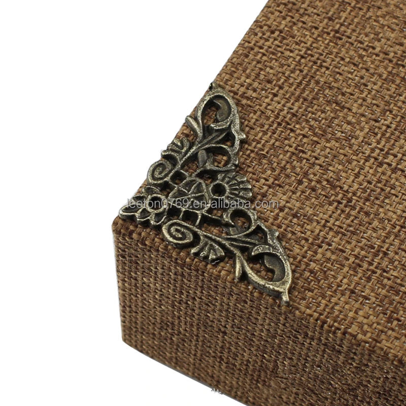 Factory Supply 35mm Antique Brass Zinc Alloy Decorative Flat Metal Corner Protector