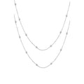 Azuris 925 Sterling Silver Bulk Chain Double Necklace 50 cm Fine Chains for Women TR