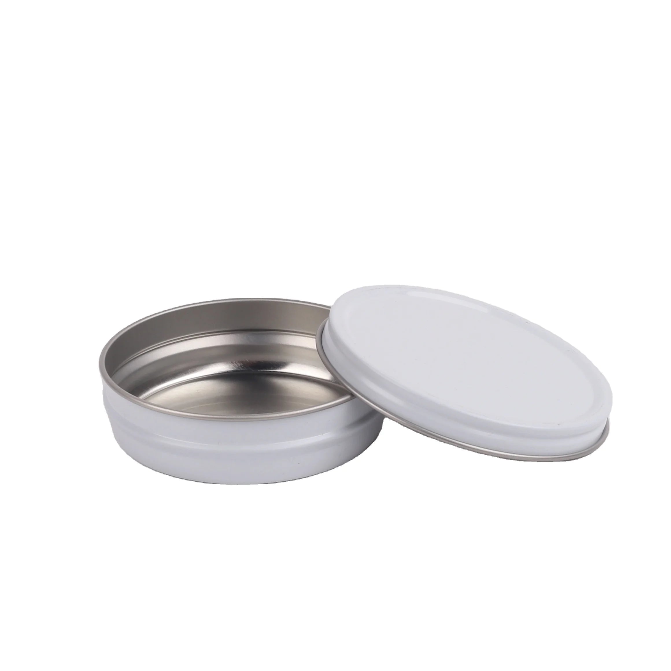 White Food-Grade Tinplate Caviar Tin Box 500g-50g Sizes Factory Wholesale Custom Logo Printing Wood Paper Storage Packaging