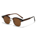 Custom Logo 2025 Fashion Retro TR90 Round Driving Sun Glasses UV400 Half Frame Square Polarized Sunglasses for Men Women