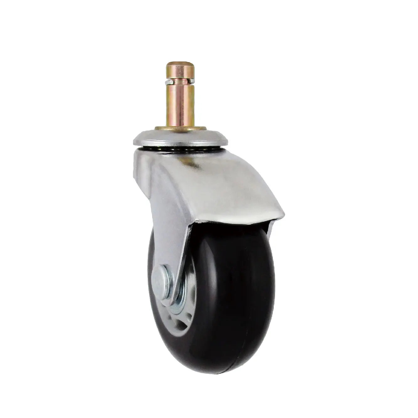 2.5 Inch PU Replacement Office Chair Caster Wheels 10x22mm Friction Ring Stem Hospital Dining Outdoor Living Room Warehouse