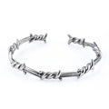 Wholesale Fashion Jewelry Bangles for Men Stainless Steel Hiphop Gothic Bramble Barbed Wire Bracelet