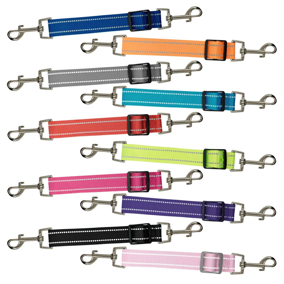 Adjustable Prong Double Ended Backup Pet Dog Safety Collar Backup Clips Clasp Leash Clamp Clip Connector Purple for Dog Harness MegaBDM