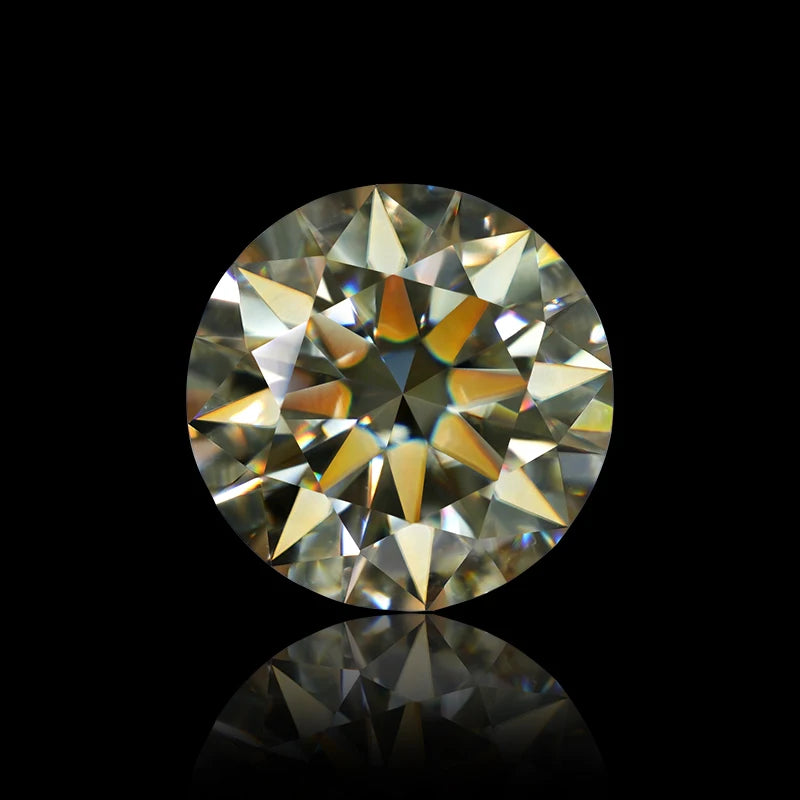 SICGEM Moissanite Stone Yellow VVS1 Round Cut 6.5 mm Moissanite Custom Moissanite Stone