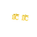 One Customized French Style Men's Suit Cufflinks Stainless Steel Gold-plated Name Initials Cuff Links Men Gift