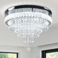 Factory Direct Sales Bedroom Kitchen LED Crystal Ceiling Lamp Large Modern Living Room Flush Mount Crystal Chandelier