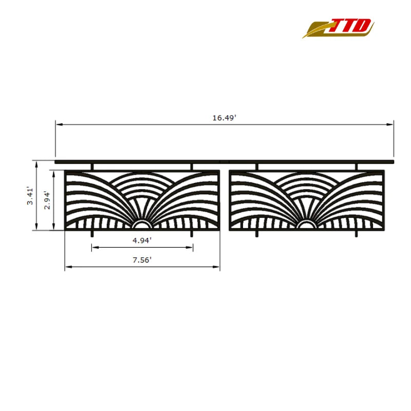 Custom Wrought Iron Balcony Railings for Modern Villas Blending Safety with Decorative Charm Vietnam Supplier