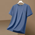 Oem customized  new ice silk men's tshirt summer new men's quick drying short sleeved loose perspiration