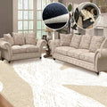 Light Brown Modern Design Faux Cashmere Area Rug Anti-Slip and Washable Polyester Carpet Pet Friendly for Living Room Bedroom