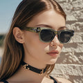 Custom Logo 2026 Fashion Retro Men Women Cat Eye Sunglasses UV400 TR90 CP Pin Polarized Driving Sun Glasses