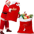 DDP Wholesale Christmas Red Velvet Drawstring Christmas Candy Gift Bag Plush Blank Sublimation Velvet Santa Sack