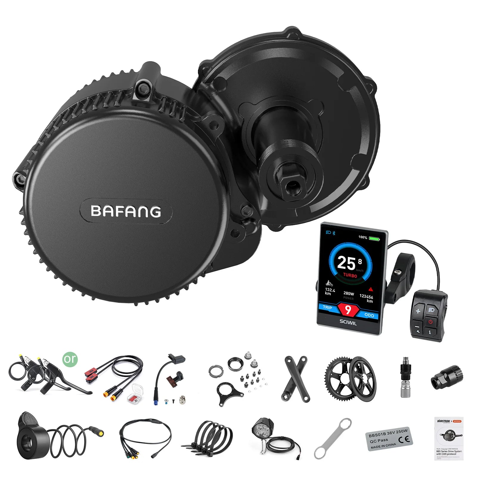 BAFANG AGENT BBS01 BBS02 BBSHD 250W 350W 500W 750W 1000W Ebike Conversion Kit Mid Motor Kit for COnverting Normal Bike to EBike