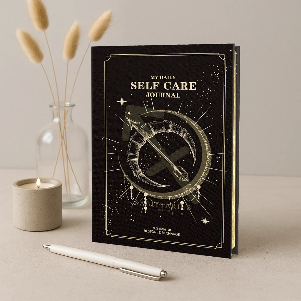 LABON Twelve Zodiac Self Care Journal A5 Astrology Hardcover Daily Planner for Wellness Reflection and Star Sign Inspired Gift