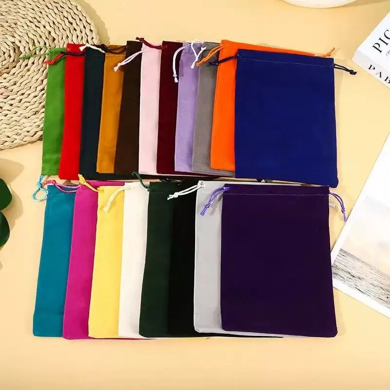 MU Plush Flannelette Bag Fabric Jewelry Packaging Pouch Bag Buddhist PrayerBlack Brocade Pouch Gift Bag Drawstring Bundle Pocket