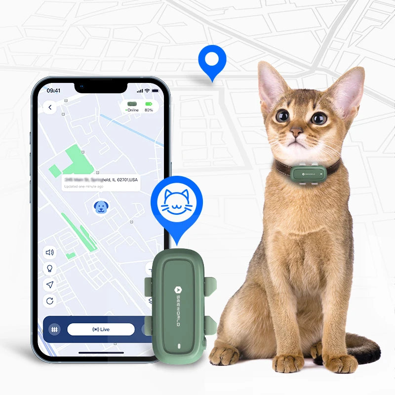 High Quality P5 Pet GPS Tracker for Cats Dogs Latest Small Wi-Fi Anti-Lost Device Light Voice Search IP67 Waterproof 4G Beidou