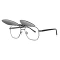 GLT9912  Slim Metal Frame Clip on Sun Glasses Flip up Pilot Sunglasses for Men