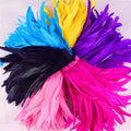Sewing Dyed Fabric Ribbon Chicken Rooster Feather Fringe Trim for DIY Craft Clothing Dress Costume Accessory Party Home Decor