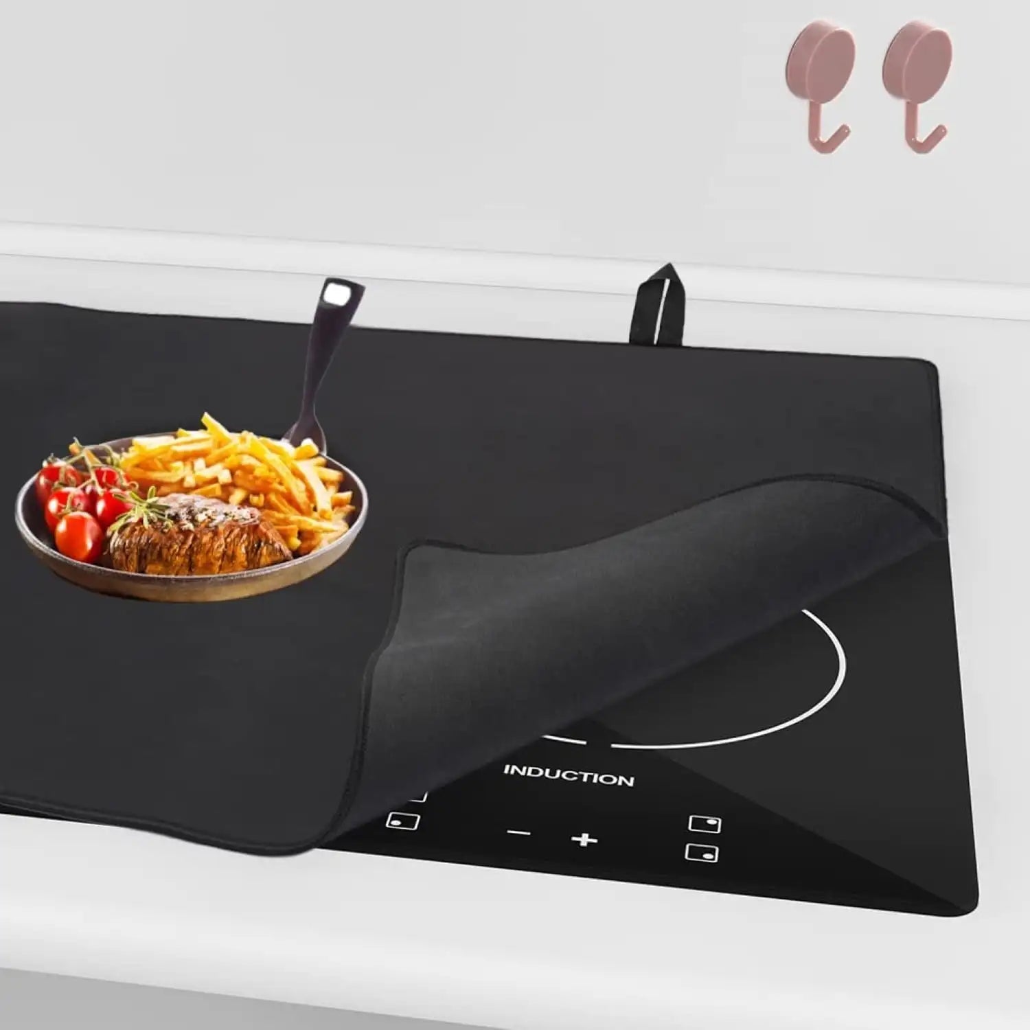 Stove Top Covers Foldable Glass Electric Stove Top Protector Cover Prevents Scratching Heat Resistant Washer Dryer Ironing Mat