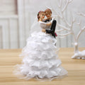 Pafu Classic Cute Wedding Party Resin Wedding Decoration Bride and Groom Wedding Romantic Couple Doll Toy for Valentine's Day