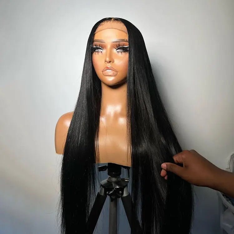 13x6 Straight Indian Hair Wigs Human Hair Glueless Full hd Transparent Lace Front Wigs Bone Straight Remy Hair hd Lace Wig MegaBDM