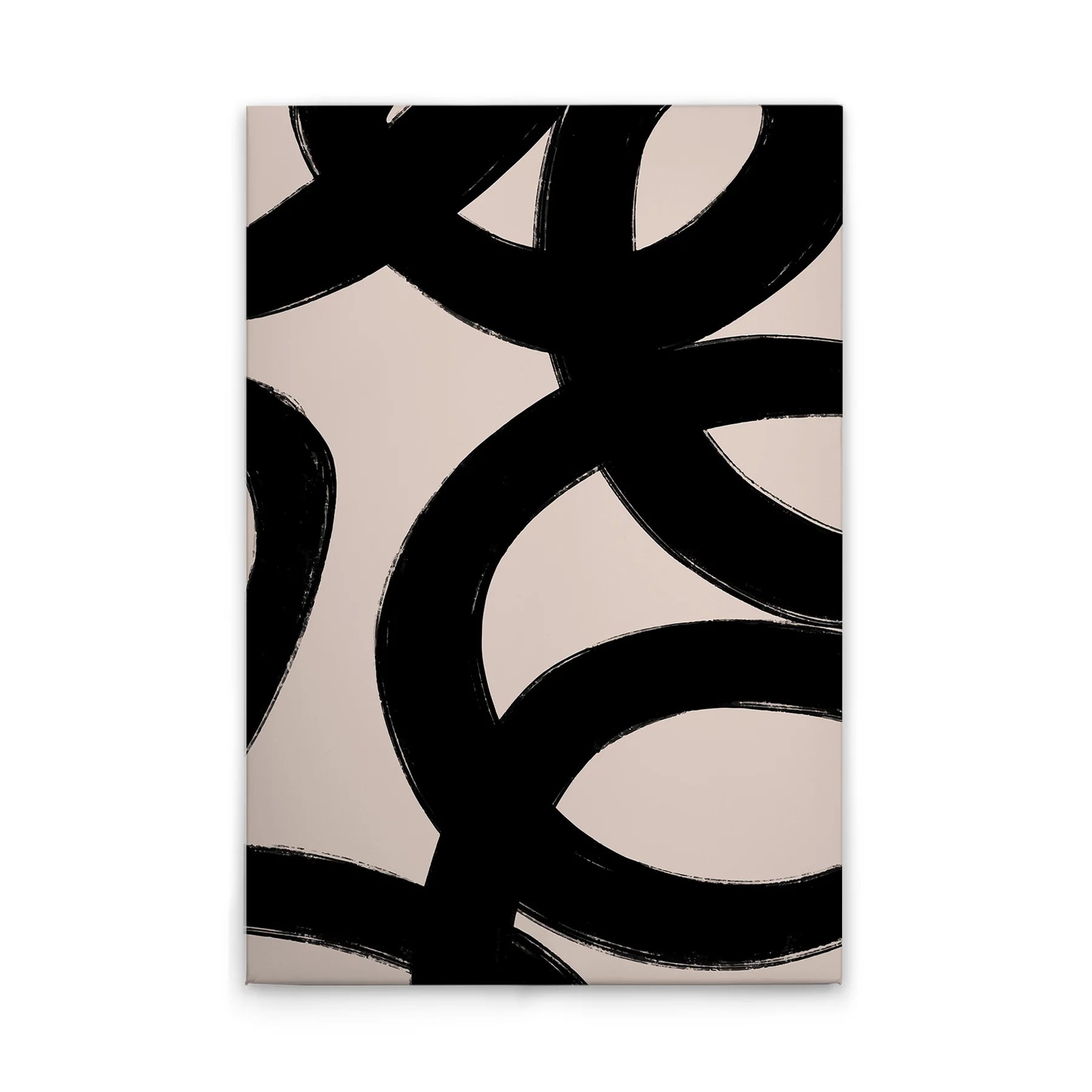 Made in Germany Modern Home Decor Canvas Wall Art with Black and Cream Stretcher Frame Hanging Wedding Mural