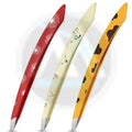 Professional Premium Stainless Steel Eyebrow Tweezers 3pcs Box Set Wide Grip Slant Tip Ingrown Hair Removal Plucking Women