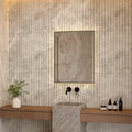 Wholesale LED Bath Mirror Backlit Bathroom Smart Barber Mirror Withtouch Screen Wall Mounted Lighted Mirror for Hotel / Home