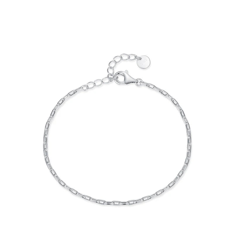 SL1655 S925 Sterling Silver Chain Stackable Geometric Bracelet for Women Party Accessories Bracelet Fine Jewelry