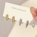 Latest Fashion 13MM Hoop Earring Jewelry Pearl Huggie Gold Plated Silver Hoop Earrings for Women