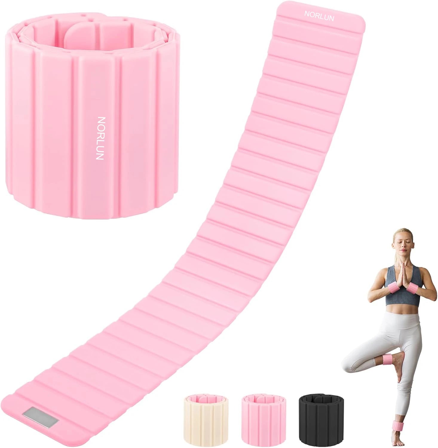 Custom 4LB Wearable Ankle Wrist Weights for Pilates Workout Magnetism Weighted Bracelet for Women