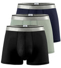 2023 ODM Men's Soft Cotton Breathable Boxer Shorts with Knitted Mesh Waist Custom Logo Printed Briefs