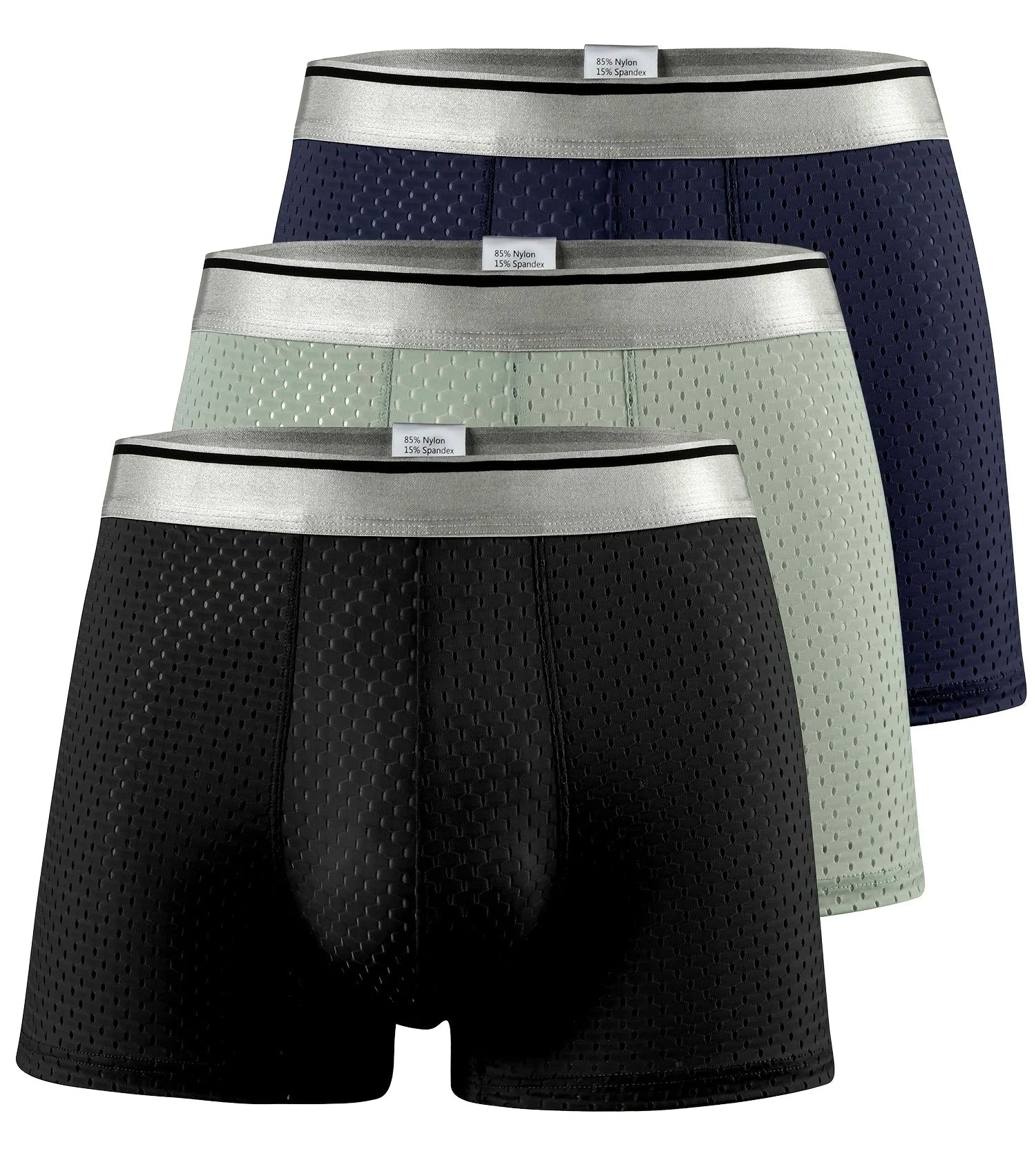 2023 ODM Men's Soft Cotton Breathable Boxer Shorts with Knitted Mesh Waist Custom Logo Printed Briefs