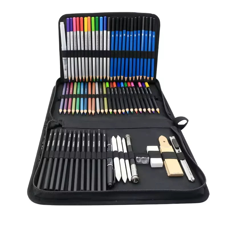 Hot Selling MQ Brand 72 Pcs Assorted Wood Art Set Stationery Drawing & Colored Pencils EN71 Certified for Artists