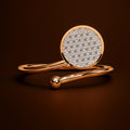 14k Solid Gold Brilliant Cut Lab Grown Diamond Pave Setting Minimalist Women's Engagement Anniversary Bridal Wedding Party Ring