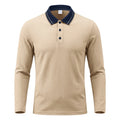 High-quality Autumn Mesh Netted Polo Shirt for Men - American Style Business Casual Simple Collar Long Sleeves Base Layer Shirt MegaBDM