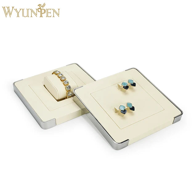 Custom Fine Microfiber Jewelry Display Set Luxury Display Jewelry Store Display Rack for Earring Necklace