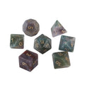 Hot Sell Board Games Indian Agate Natural Stone Polyhedral RPG Dice Set