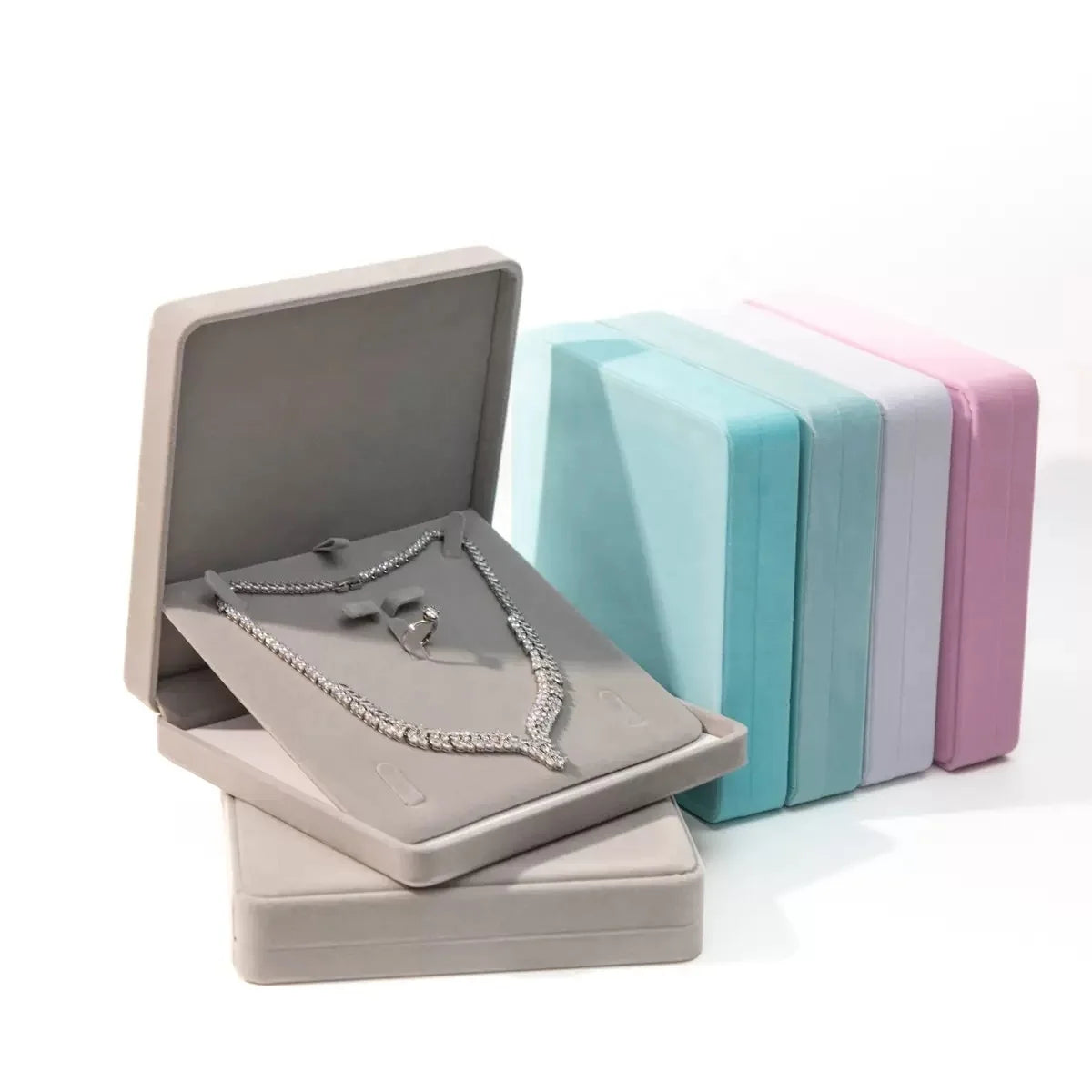 Jewelry Box Luxury Ring Earring Bracelet Gift Box Jewelry Packaging Pearl Jewelry Boxes Set Chunky Necklace Jewelry Storage Case
