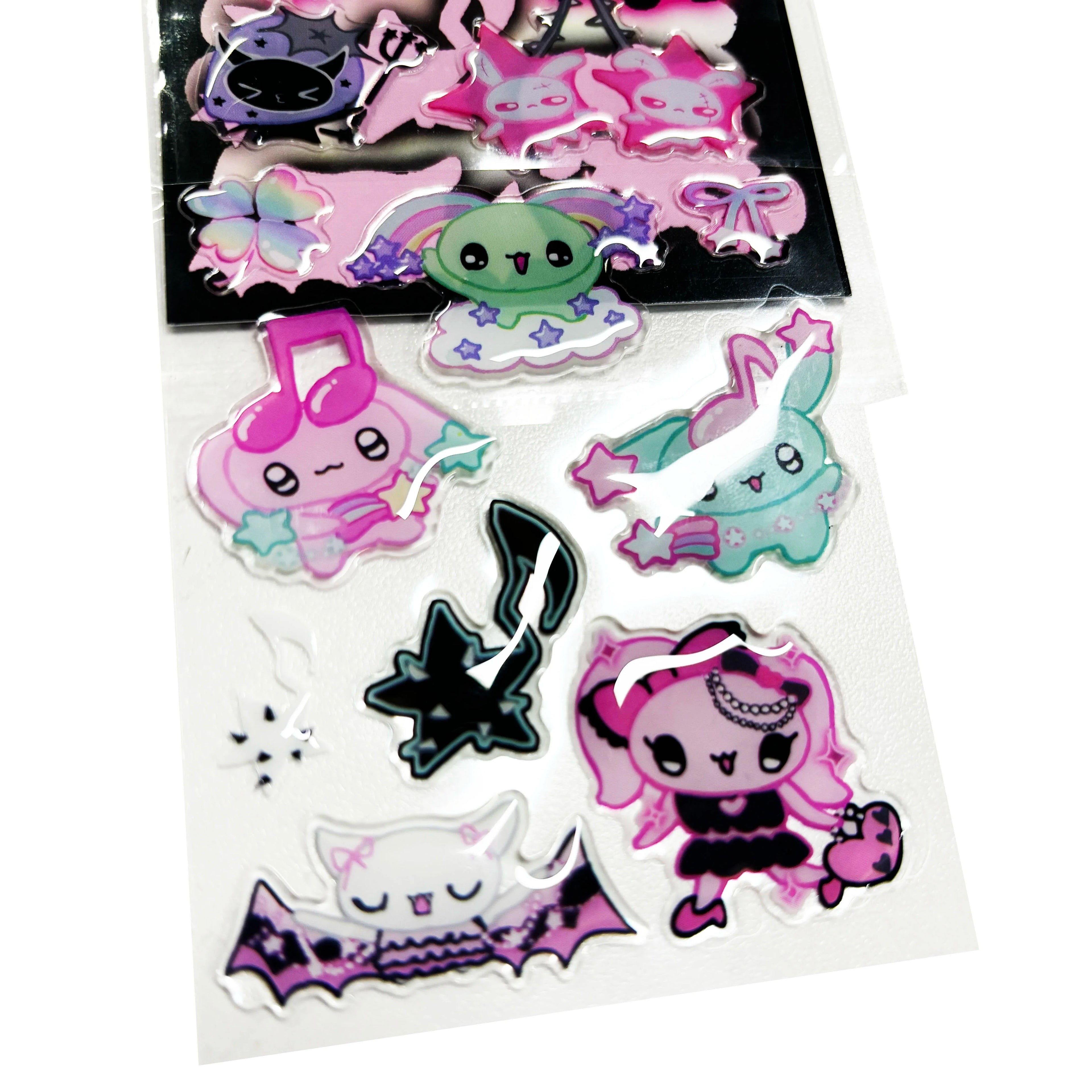 Custom Drip Glue Epoxy Cartoon 3D Relief Stickers for Kids