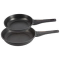 Bergner Copper Set of 2 Frying Pans 2428cm in Cast Aluminum with Bakelite Handle
